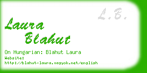 laura blahut business card